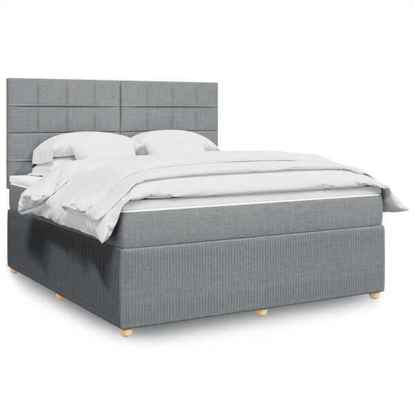 vidaXL &Kappa;&rho;&epsilon;&beta;ά&tau;&iota; Boxspring &mu;&epsilon; &Sigma;&tau;&rho;ώ&mu;&alpha; &Alpha;&nu;&omicron;&iota;&chi;&tau;ό &Gamma;&kappa;&rho;&iota; 180x200 &epsilon;&kappa;. &Upsilon;&phi;&alpha;&sigma;&mu;ά&tau;&iota;&nu;&omicron;