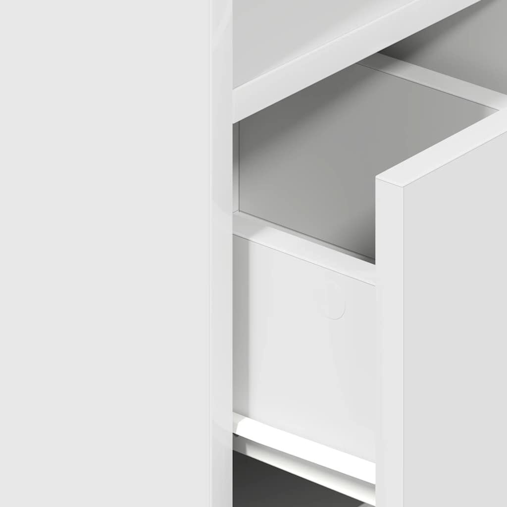 vidaXL Κομοδίνα 2 τεμάχια με συρτάρι Λευκό 25x31x66 cm