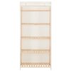 vidaXL Ντουλάπα Λευκή 79 x 40 x 170 εκ. Υφασμάτινη