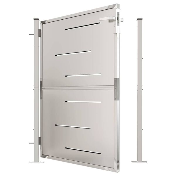 vidaXL Πόρτα Περίφραξης Κήπου 100 x 125 εκ. από Ανοξείδωτο Ατσάλι