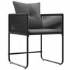 vidaXL Καρέκλες Κήπου 4 pcs Μαύρο και Ανθρακί 50.5 x 53.5 x 63.5 εκ.