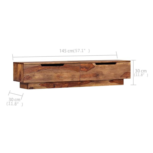 vidaXL Έπιπλο Τηλεόρασης 145 x 30 x 30 εκ. από Μασίφ Ξύλο Ακακίας
