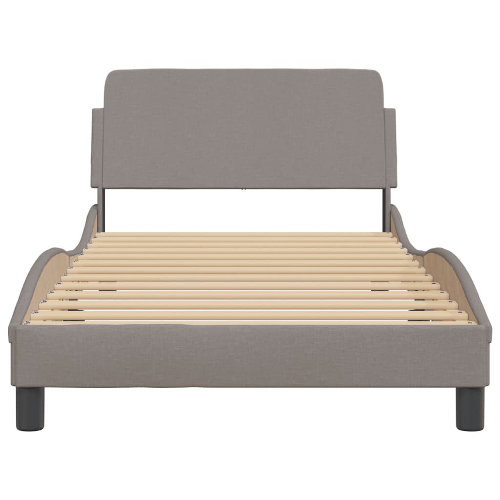 vidaXL Σκελετός Κρεβατιού Χωρίς Στρώμα Taupe 100 x 200 εκ. Υφασμάτινο