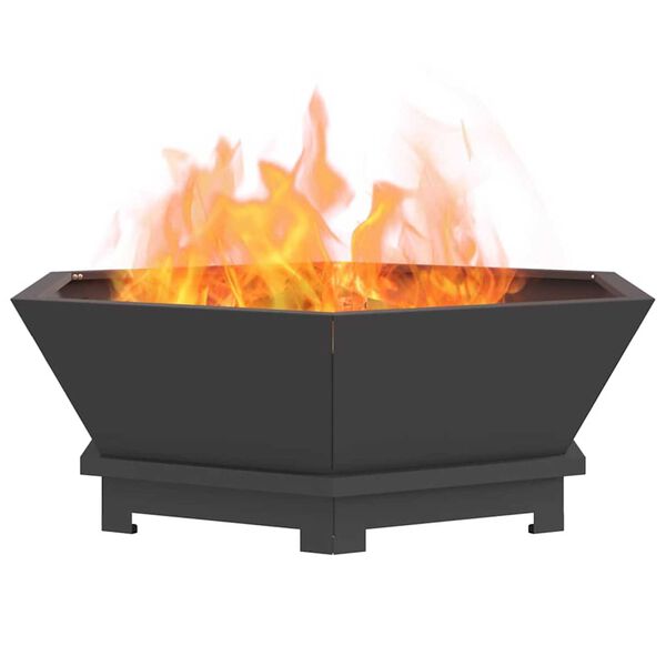 vidaXL Φωτιά Μαύρο 75 x 75 x 28 εκ. Κρύα έλαση από χάλυβα