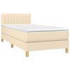 vidaXL &Kappa;&rho;&epsilon;&beta;ά&tau;&iota; Boxspring &mu;&epsilon; &Sigma;&tau;&rho;ώ&mu;&alpha; &Kappa;&rho;&epsilon;&mu; 100 x 200 &epsilon;&kappa;. &Upsilon;&phi;&alpha;&sigma;&mu;ά&tau;&iota;&nu;&omicron;