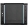 vidaXL Ντουλάπα δικτύου με αποθήκευση Μαύρο 60 x 60 x 50 εκ Ατσάλι