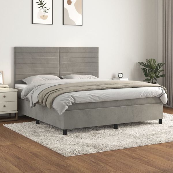 vidaXL &Kappa;&rho;&epsilon;&beta;ά&tau;&iota; Boxspring &mu;&epsilon; &Sigma;&tau;&rho;ώ&mu;&alpha; &Alpha;&nu;&omicron;&iota;&chi;&tau;ό &Gamma;&kappa;&rho;&iota; 160x200 &epsilon;&kappa;. &Beta;&epsilon;&lambda;&omicron;ύ&delta;&iota;&nu;&omicron;