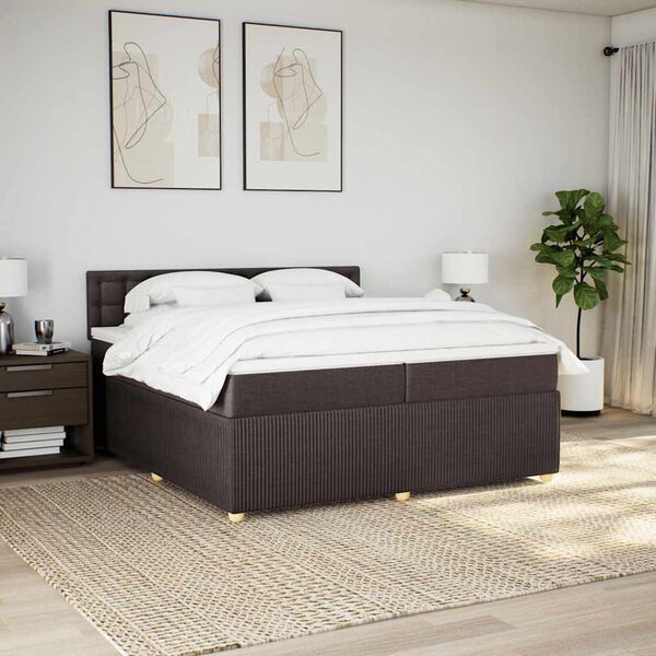 vidaXL &Kappa;&rho;&epsilon;&beta;ά&tau;&iota; Boxspring &mu;&epsilon; &Sigma;&tau;&rho;ώ&mu;&alpha; &Sigma;&kappa;&omicron;ύ&rho;&omicron; &Kappa;&alpha;&phi;έ 200x200 &epsilon;&kappa;. &Upsilon;&phi;&alpha;&sigma;&mu;ά&tau;&iota;&nu;&omicron;