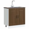 vidaXL Ντουλάπι βάσης νεροχύτη "Kalmar" Καφέ δρυς 80x46x81,5 cm