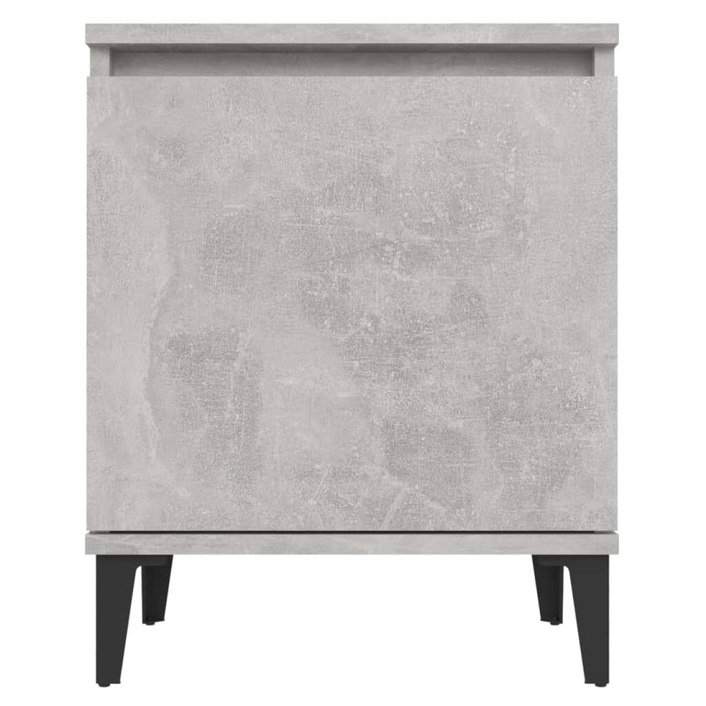 vidaXL Κομοδίνα Γκρι Σκυροδέματος 40 x 30 x 50 εκ. με Μεταλλικά Πόδια