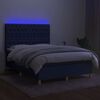 vidaXL &Kappa;&rho;&epsilon;&beta;ά&tau;&iota; Boxspring &mu;&epsilon; &Sigma;&tau;&rho;ώ&mu;&alpha; & LED &Mu;&pi;&lambda;&epsilon; 140x190 &epsilon;&kappa;. &Upsilon;&phi;&alpha;&sigma;&mu;ά&tau;&iota;&nu;&omicron;
