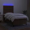 vidaXL &Kappa;&rho;&epsilon;&beta;ά&tau;&iota; Boxspring &mu;&epsilon; &Sigma;&tau;&rho;ώ&mu;&alpha; & LED &Sigma;&kappa;.&Kappa;&alpha;&phi;έ 90x190 &epsilon;&kappa;. &Upsilon;&phi;&alpha;&sigma;&mu;ά&tau;&iota;&nu;&omicron;