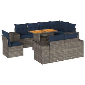 vidaXL &Sigma;&alpha;&lambda;ό&nu;&iota; &Kappa;ή&pi;&omicron;&upsilon; &Sigma;&epsilon;&tau; 9 &Tau;&epsilon;&mu;&alpha;&chi;ί&omega;&nu; &Gamma;&kappa;&rho;&iota; &Sigma;&upsilon;&nu;&theta;&epsilon;&tau;&iota;&kappa;ό &Rho;&alpha;&tau;ά&nu; &mu;&epsilon; &Mu;&alpha;&xi;&iota;&lambda;ά&rho;&iota;&alpha;