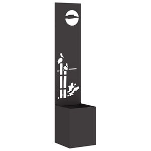 vidaXL Οθόνη Ιδιωτικότητας Κήπου Μαιανδρικό σχέδιο Μαύρο 32 x 140 εκ.