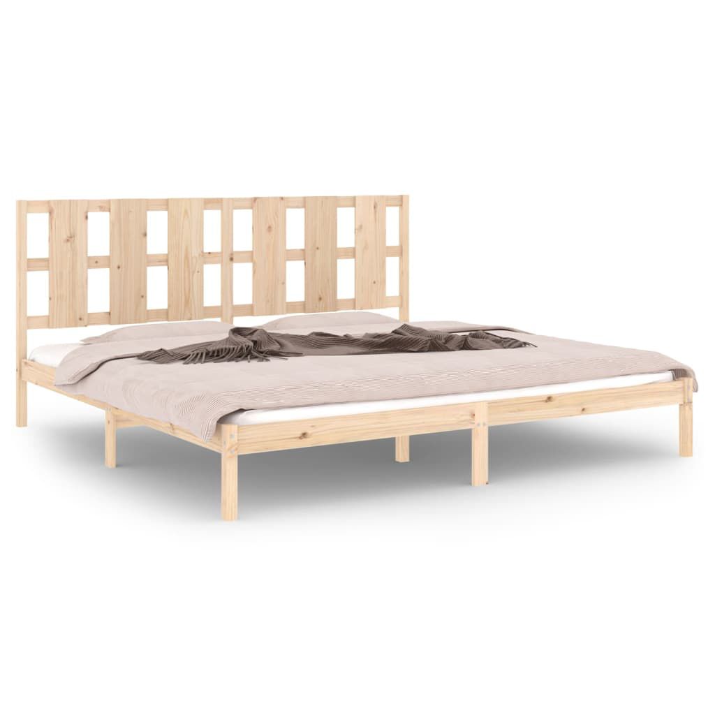 vidaXL Πλαίσιο Κρεβατιού 180 x 200 εκ. Μασίφ Ξύλο Super King Size