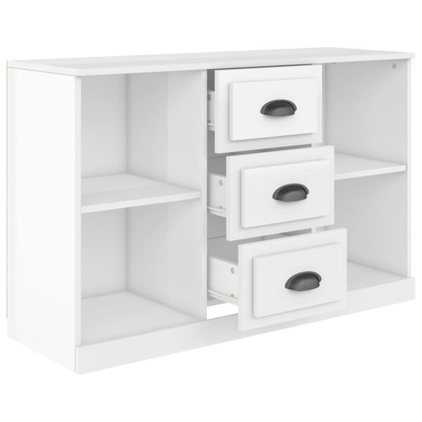vidaXL Ντουλάπι Γυαλιστερό Λευκό 104,5x35,5x67,5εκ. Επεξεργασμένο Ξύλο