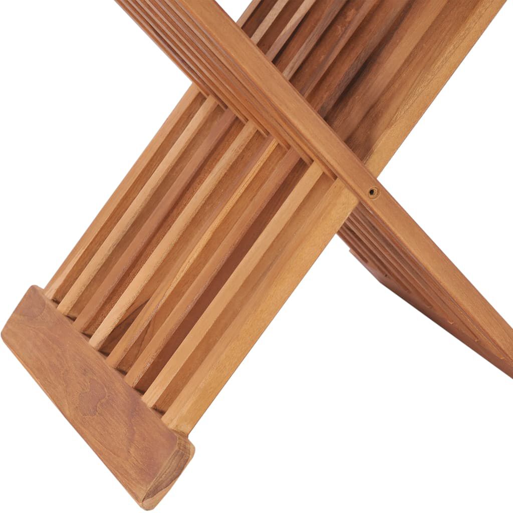 vidaXL Σκαμπό Πτυσσόμενο 40 x 32 x 45 εκ. από Μασίφ Ξύλο Teak