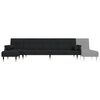 vidaXL Καναπές Κρεβάτι Γωνιακός Μαύρος 271 x 140 x 70 εκ. Βελούδινος
