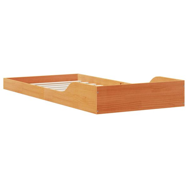 vidaXL Σκελετός Κρεβατιού Καφέ κεριού 80 x 220 cm Μασίφ ξύλο πεύκου