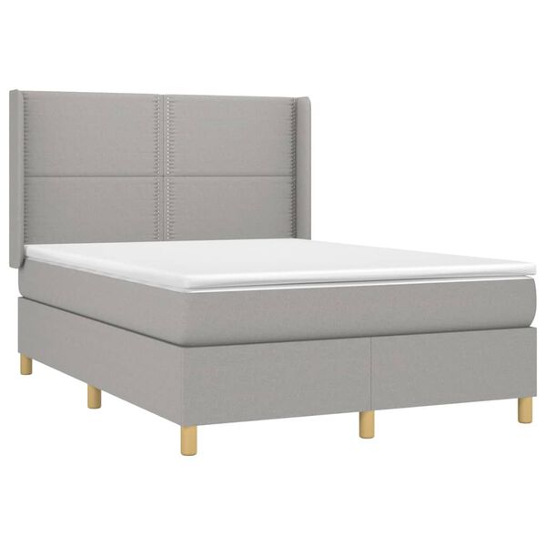 vidaXL &Kappa;&rho;&epsilon;&beta;ά&tau;&iota; Boxspring &mu;&epsilon; &Sigma;&tau;&rho;ώ&mu;&alpha; &Alpha;&nu;&omicron;&iota;&chi;&tau;ό &Gamma;&kappa;&rho;&iota; 140x190 &epsilon;&kappa;. &Upsilon;&phi;&alpha;&sigma;&mu;ά&tau;&iota;&nu;&omicron;