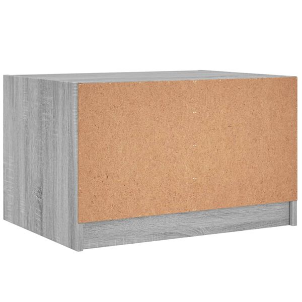 vidaXL Τραπεζάκι Σαλονιού Sonoma Γκρι 68x50x42 εκ. με Γυάλινες Πόρτες