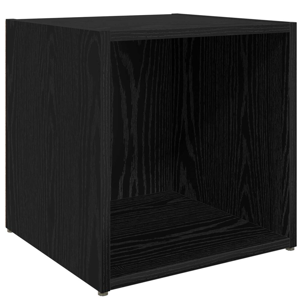 vidaXL Βάση τηλεόρασης - 4 τεμ, Μαύρη βελανιδιά, 37x35x37 εκ, Ξύλινη κατασκευή