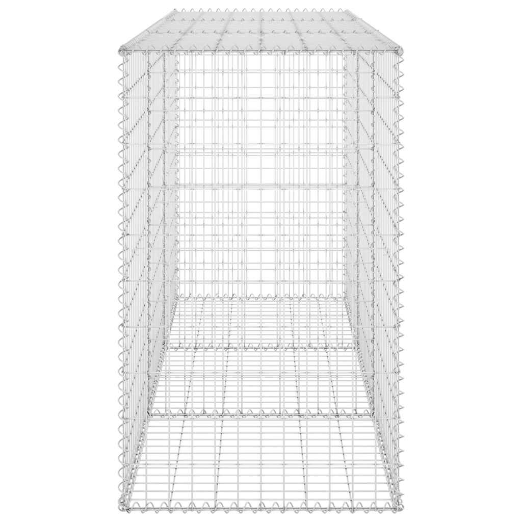 vidaXL Συρματοκιβώτιο Τοίχος 200x60x100 εκ. Γαλβαν.Χάλυβας + Καλύμματα