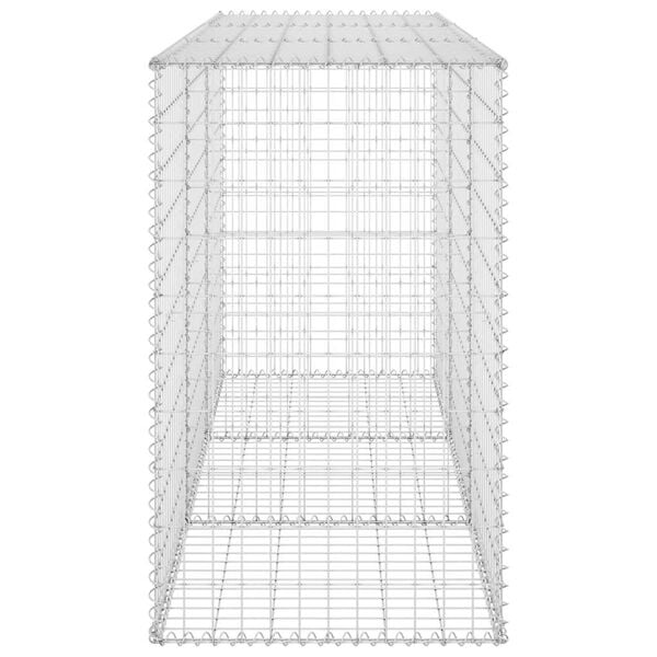 vidaXL Συρματοκιβώτιο Τοίχος 200x60x100 εκ. Γαλβαν.Χάλυβας + Καλύμματα