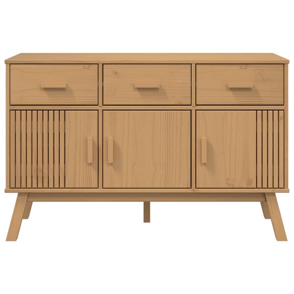 vidaXL Μπουφές OLDEN Καφέ 114 x 43 x 73,5 εκ. από Μασίφ Ξύλο Πεύκου