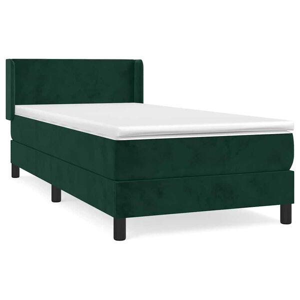 vidaXL &Kappa;&rho;&epsilon;&beta;ά&tau;&iota; Boxspring &mu;&epsilon; &Sigma;&tau;&rho;ώ&mu;&alpha; &Sigma;&kappa;&omicron;ύ&rho;&omicron; &Pi;&rho;ά&sigma;&iota;&nu;&omicron; 90x190 &epsilon;&kappa;. &Beta;&epsilon;&lambda;&omicron;ύ&delta;&iota;&nu;&omicron;
