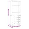 vidaXL Βιβλιοθήκη με Συρτάρια ALTA Λευκή 77x35x186,5 εκ. Μασίφ Πεύκο