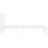 vidaXL Πλαίσιο Κρεβατιού με Κεφαλάρι Λευκό 120x190 εκ. Μεταλλικό