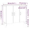 vidaXL Ντουλάπι Μαύρο 90 x 34 x 80 εκ. από Επεξεργασμένο Ξύλο