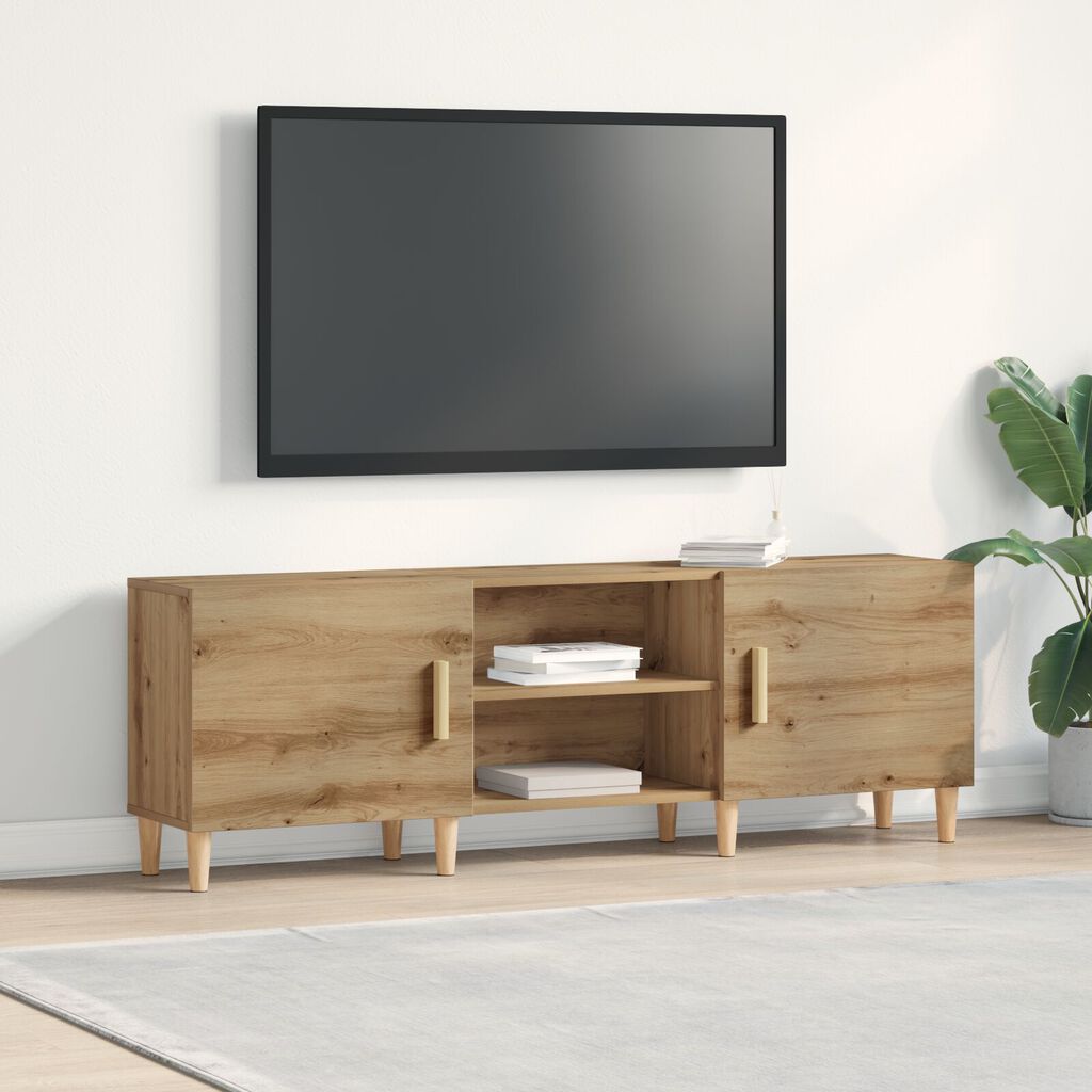 vidaXL Βάση τηλεόρασης σε Artisan Oak - 150x30x50 εκ - Κατασκευασμένη από τεχνικό ξύλο