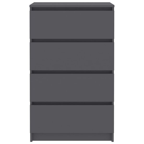 vidaXL Συρταριέρα Γκρι 60 x 35 x 98,5 εκ. από Επεξεργασμένο Ξύλο