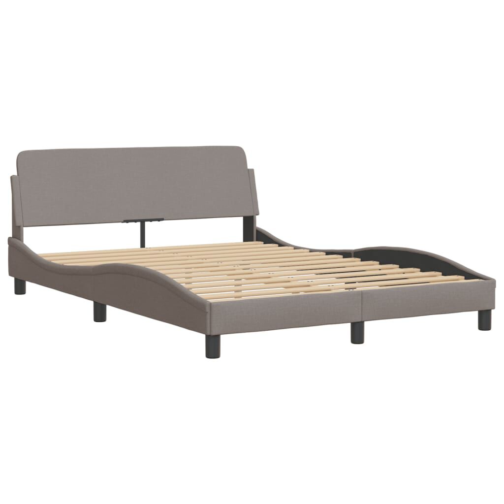 vidaXL Σκελετός Κρεβατιού Χωρίς Στρώμα Taupe 120x200 εκ. Υφασμάτινο