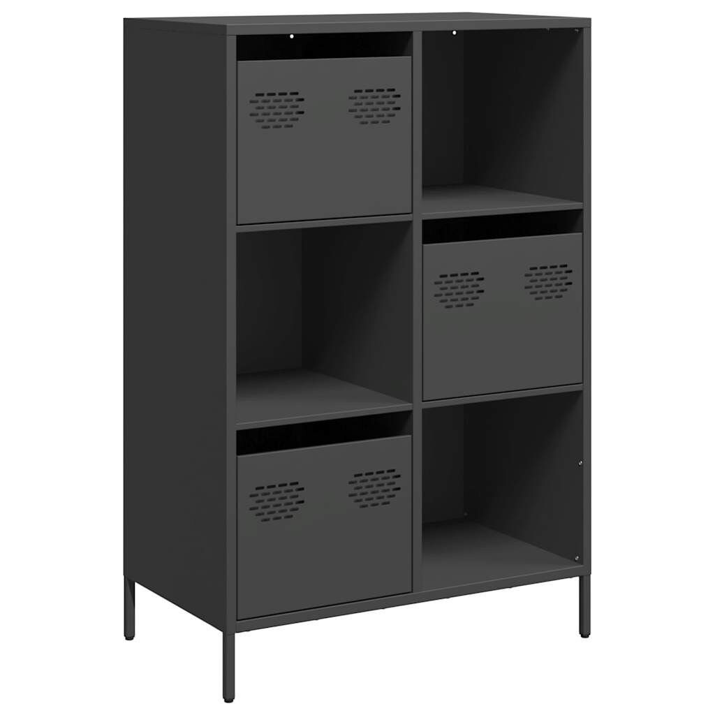 vidaXL Ντουλάπι Μαύρο 68x39x103,5 εκ. από Χάλυβα