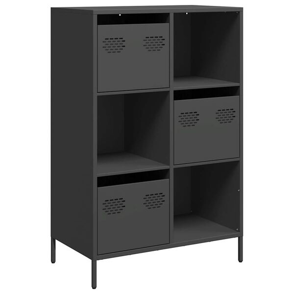 vidaXL Ντουλάπι Μαύρο 68x39x103,5 εκ. από Χάλυβα