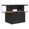 vidaXL Σετ Καναπέ Κήπου 7 pcs Μαύρο και κρεμ 100 x 55 x 73 εκ