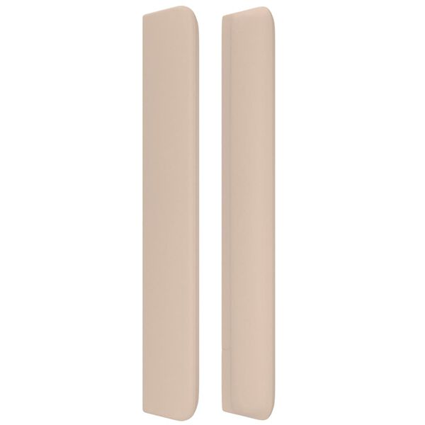 vidaXL Κεφαλάρι με Πτερύγια Καπουτσίνο 103x16x118/128 εκ. Συνθ. Δέρμα