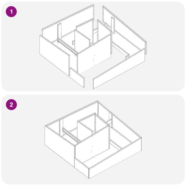 vidaXL Γλάστρα Κήπου Ασημί 100 x 100 x 50 cm Γαλβανισμένος χάλυβας