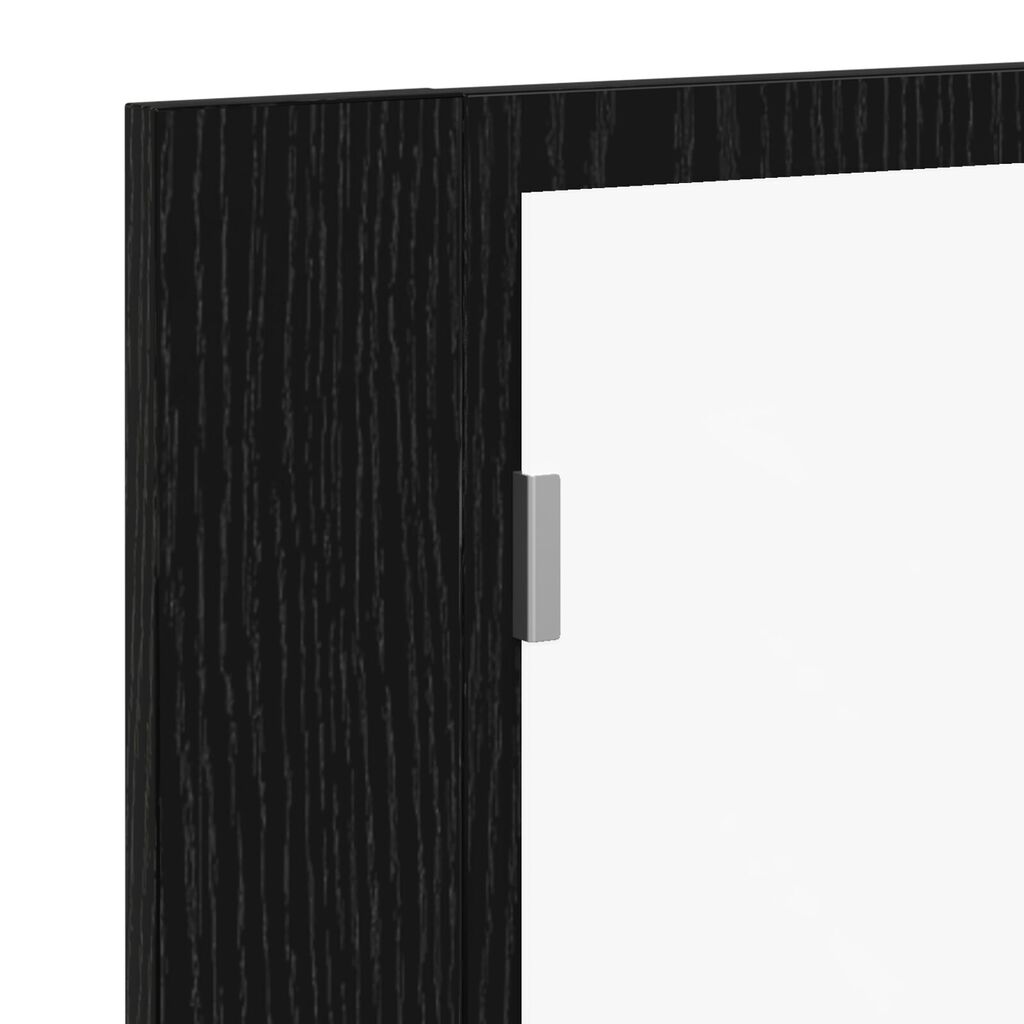 vidaXL LED Καθρέφτης Μπάνιου Ντουλάπας Μαύρο Δρυς 60x12x45 εκ. Από Ξύλο