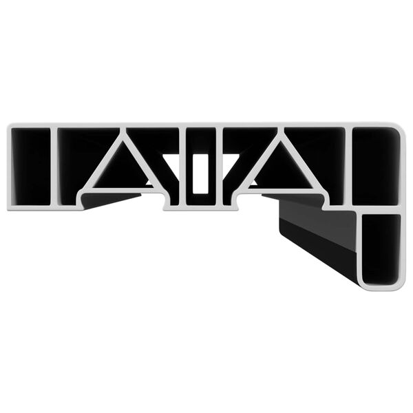 vidaXL &Sigma;&alpha;&beta;&alpha;&nu;&omega;&tau;ό &Pi;&alpha;&rho;&alpha;&theta;ύ&rho;&omicron;&upsilon; &Mu;&alpha;ύ&rho;&omicron; &mu;&epsilon; &Xi;ύ&lambda;&iota;&nu;&eta; &Upsilon;&phi;ή 80 x 15 x 4,5 &epsilon;&kappa; PVC