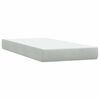 vidaXL Κρεβάτι Boxspring με Στρώμα Ανοιχτό Γκρι 180x210 εκ. Βελούδινο