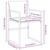 vidaXL Σέτ φαγητού για κήπο 5 pcs Μαύρο 160 x 80 x 73 εκ