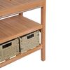 vidaXL Έπιπλο Μπάνιου 132x45x75 εκ. από Μασίφ Ξύλο Teak με 4 Καλάθια