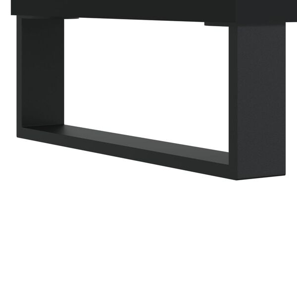 vidaXL Έπιπλο Δίσκων Μαύρο 100 x 38 x 48 εκ. από Επεξεργασμένο Ξύλο