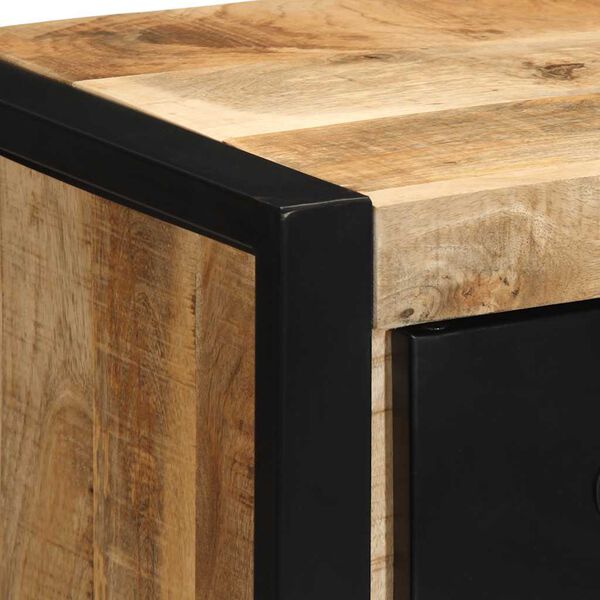 vidaXL Κομοδίνο 40x35x40 cm Στερεό ακατέργαστο ξύλο Mango