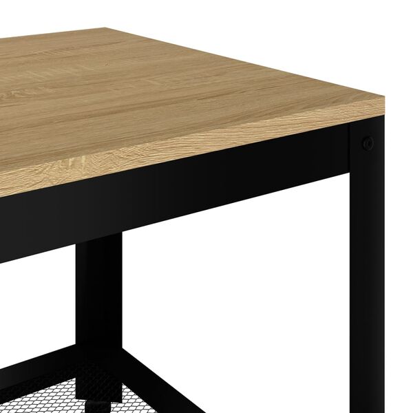 vidaXL Τραπεζάκι Σαλονιού Αν. Καφέ/Μαύρο 90x45x45 εκ. από MDF/Σίδερο