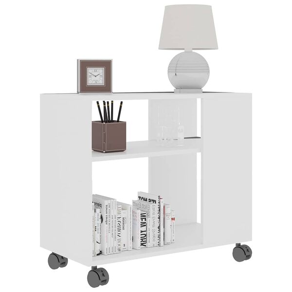 vidaXL Τραπέζι Βοηθητικό Λευκό 70 x 35 x 55 εκ. από Επεξεργασμένο Ξύλο